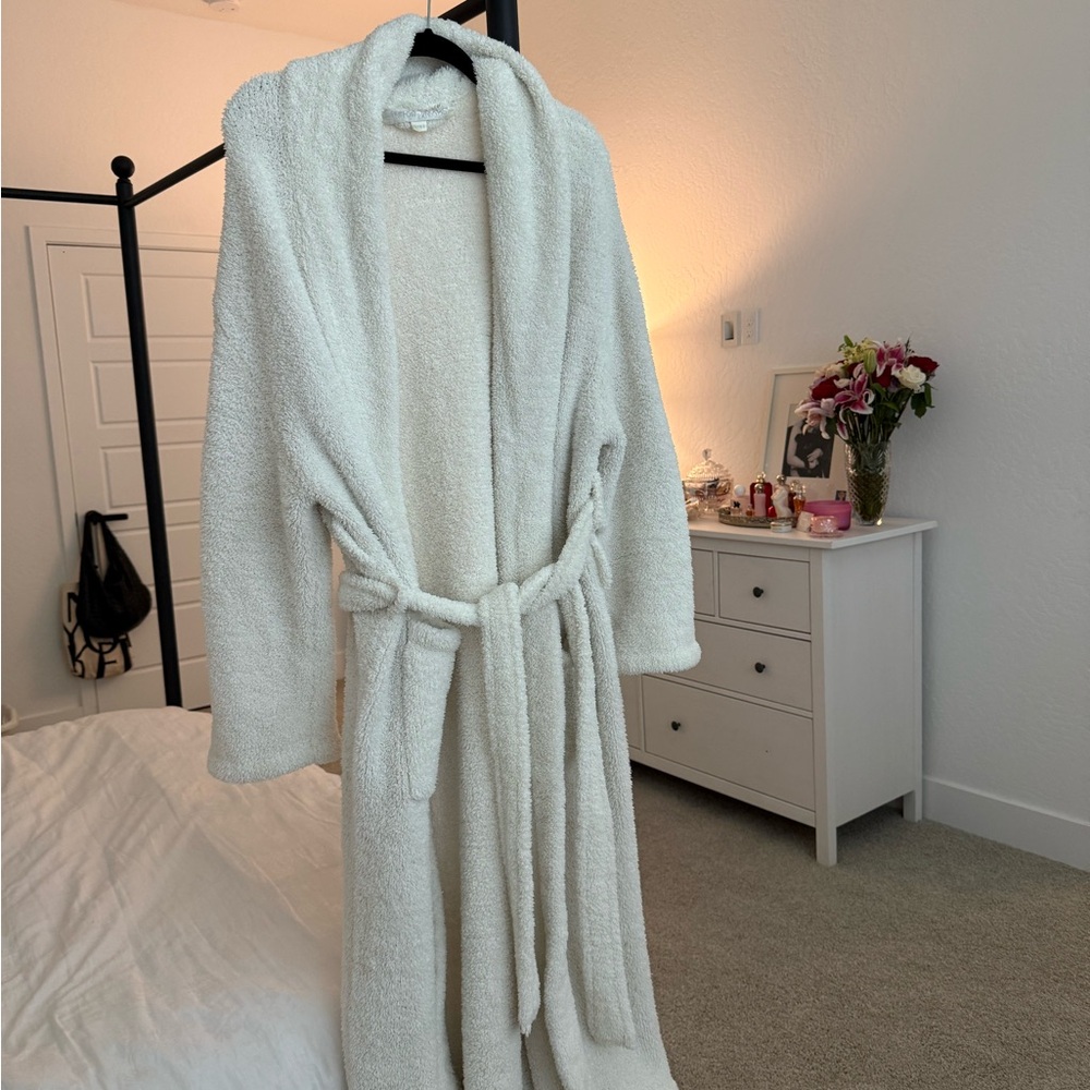 Barefoot Dreams Cream Plush Robe